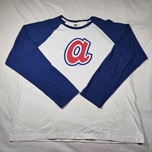 Atlanta Braves New Era Ragland Long Sleeve T-shirt White/Blue 3XL